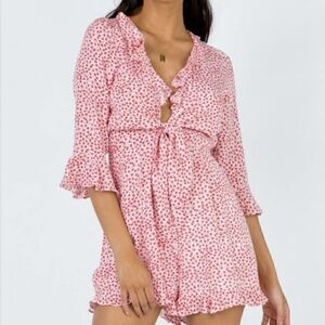 Princess Polly aroa playsuit romper red size 8